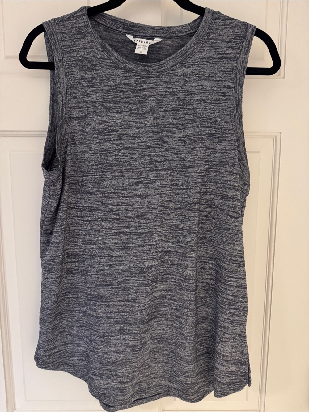 Athleta Women's Charcoal Heather Muscle Tee - Gray/Black